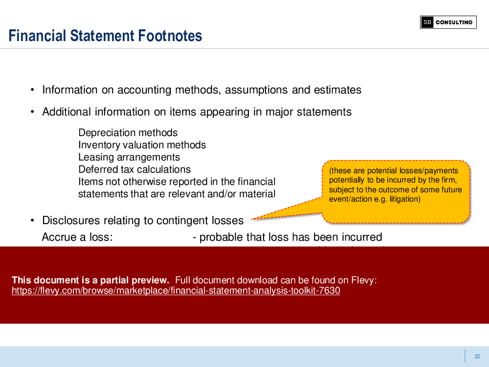Financial Statement Analysis Toolkit (156-slide PPT PowerPoint presentation (PPTX)) Preview Image