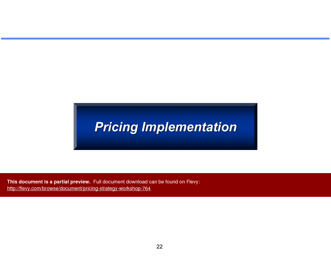 Pricing Strategy Workshop (133-slide PPT PowerPoint presentation (PPT)) Preview Image