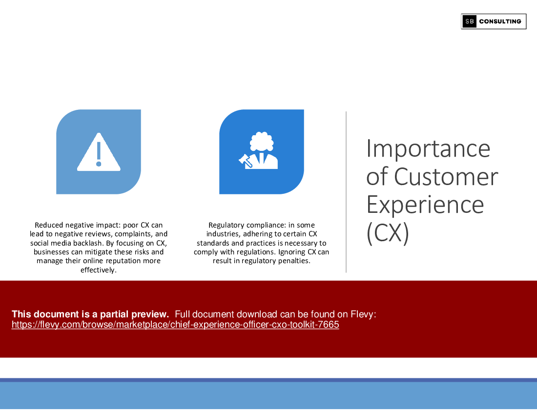 Chief Experience Officer (CXO) Toolkit (219-slide PPT PowerPoint presentation (PPTX)) Preview Image