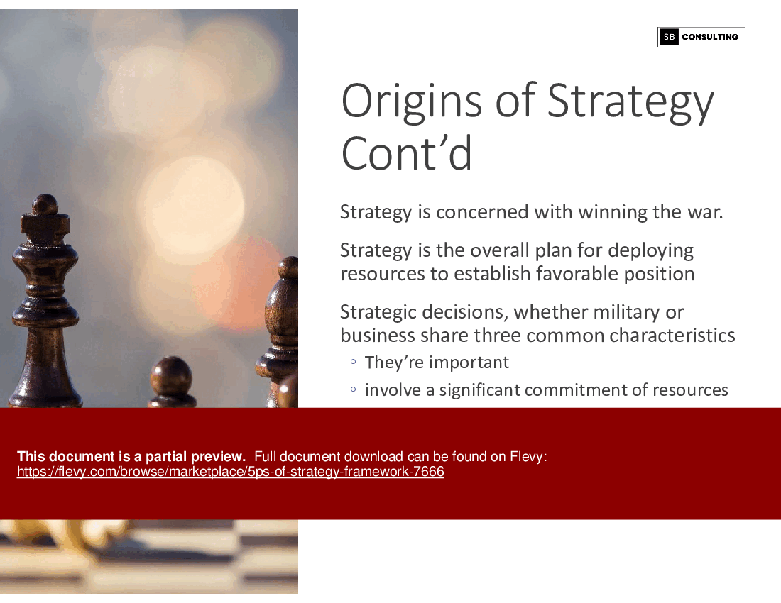 5Ps of Strategy Framework (216-slide PPT PowerPoint presentation (PPTX)) Preview Image