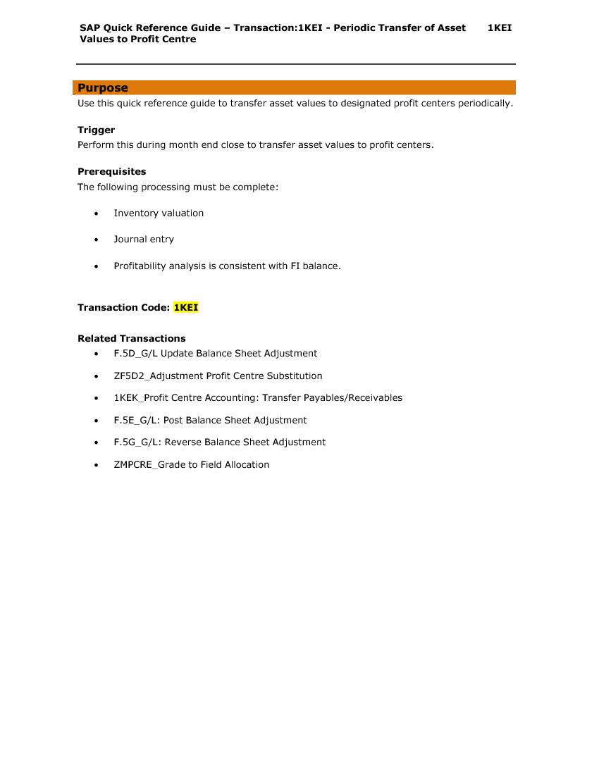 1KEI SAP End User Guide