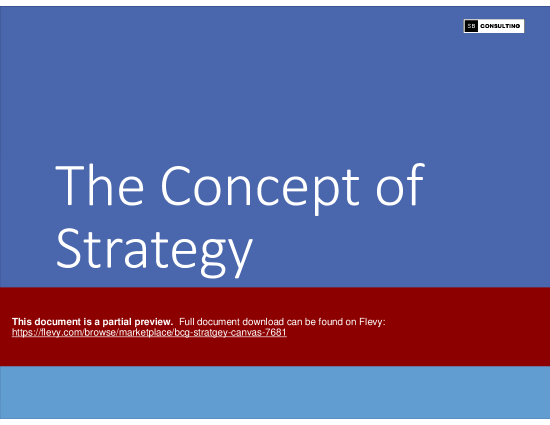 BCG Strategy Canvas (119-slide PPT PowerPoint presentation (PPTX)) Preview Image