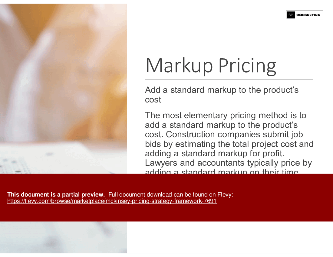 McKinsey Pricing Strategy Framework (142-slide PPT PowerPoint presentation (PPTX)) Preview Image