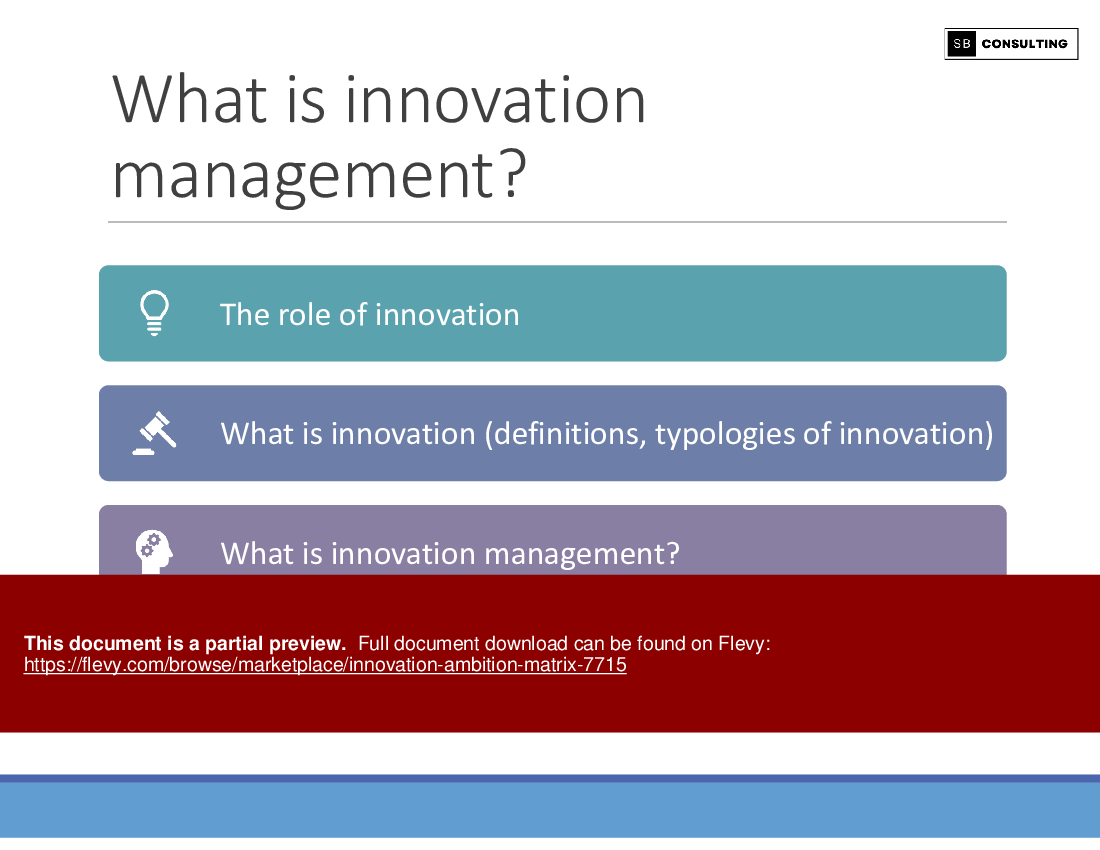 Innovation Ambition Matrix (149-slide PPT PowerPoint presentation (PPTX)) Preview Image