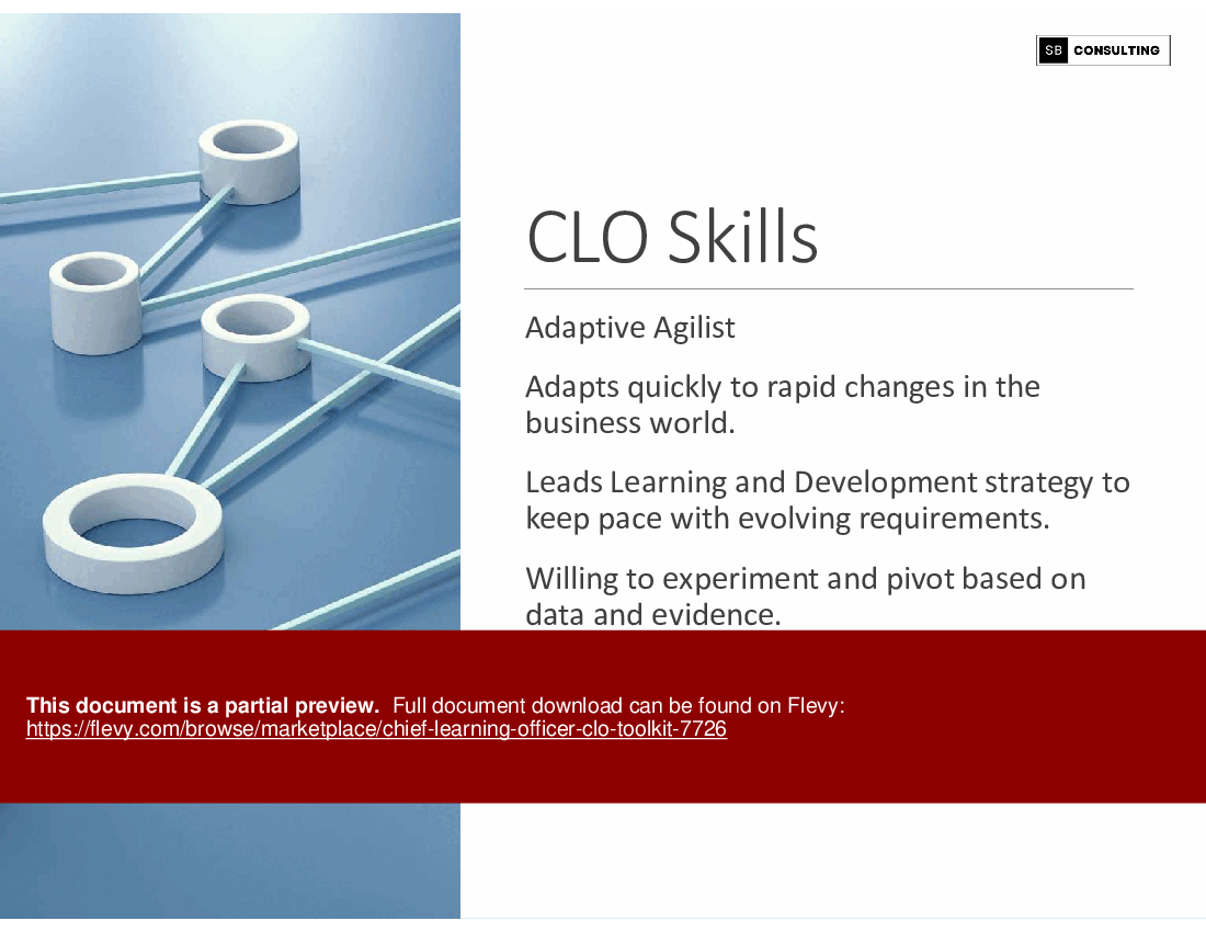Chief Learning Officer (CLO) Toolkit (231-slide PPT PowerPoint presentation (PPTX)) Preview Image
