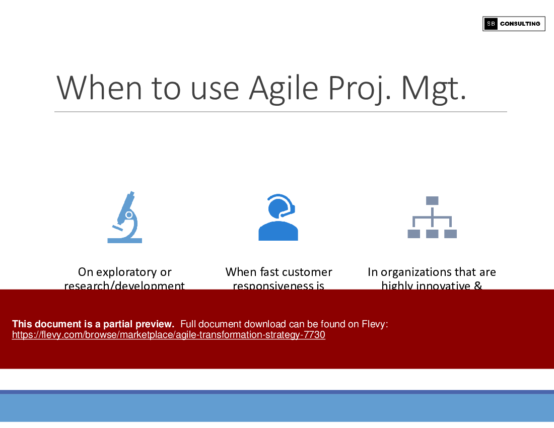 Agile Transformation Strategy (205-slide PPT PowerPoint presentation (PPTX)) Preview Image