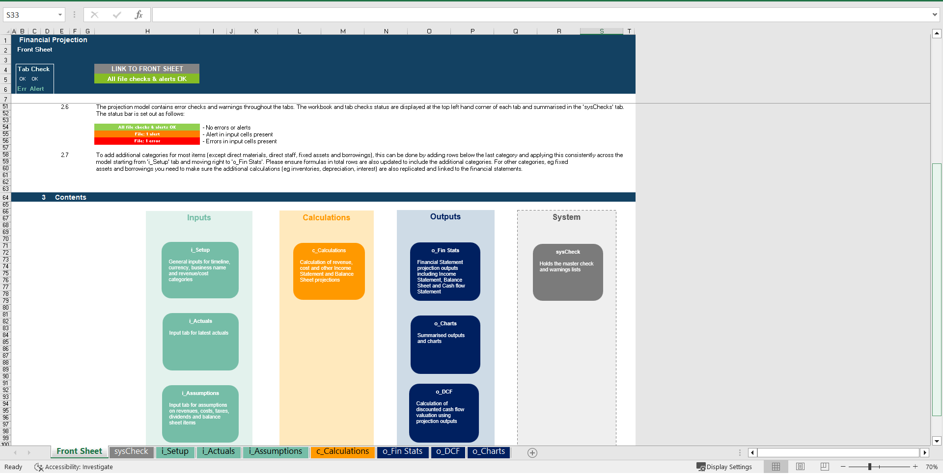 Restaurant Business Financial Projection 3 Statement Model (Excel template (XLSX)) Preview Image