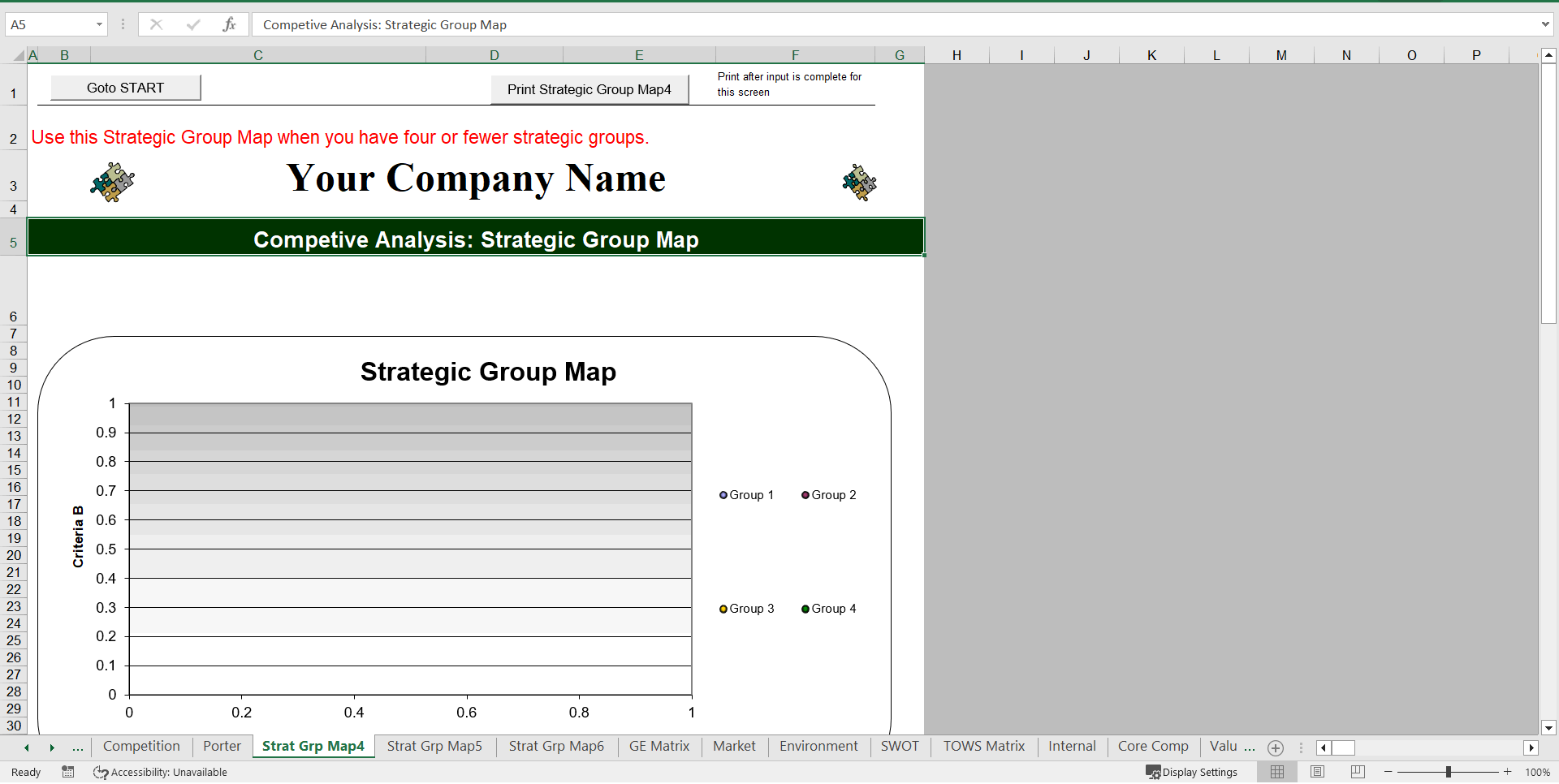 Strategic Analysis Model (Excel template (XLS)) Preview Image