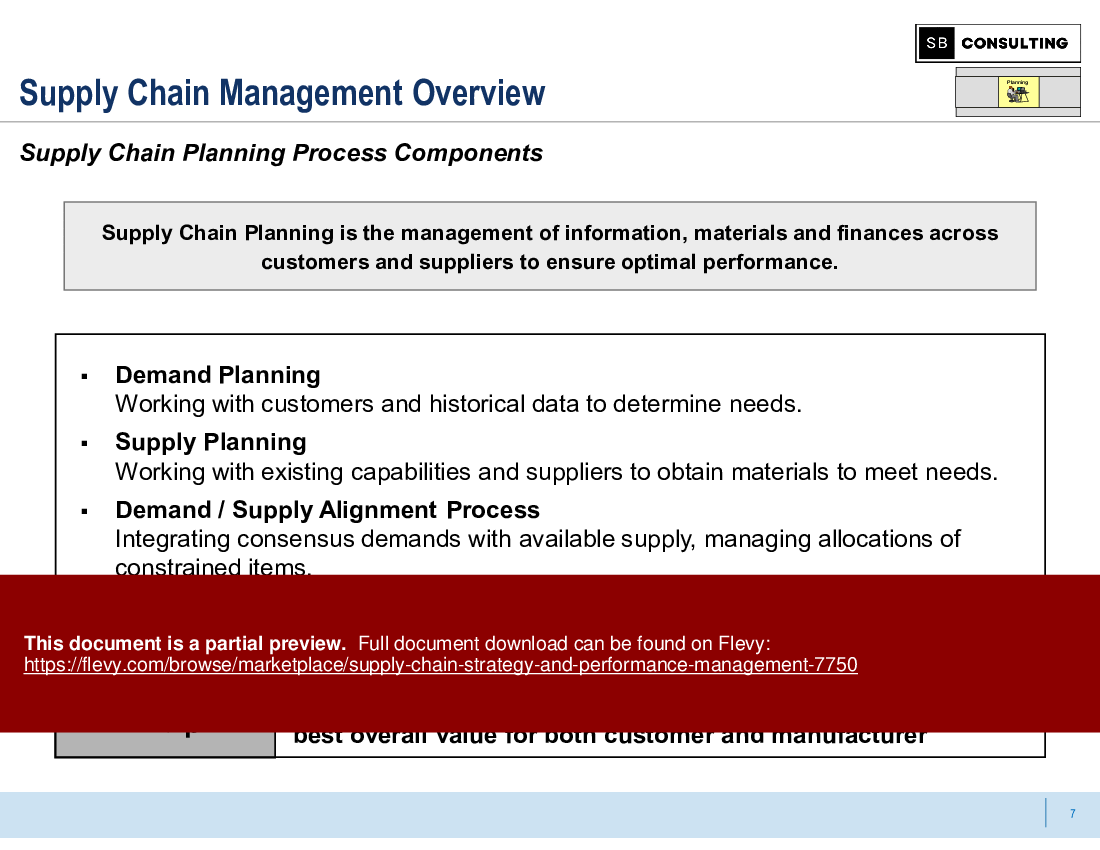 Supply Chain Strategy and Performance Management (83-slide PPT PowerPoint presentation (PPTX)) Preview Image