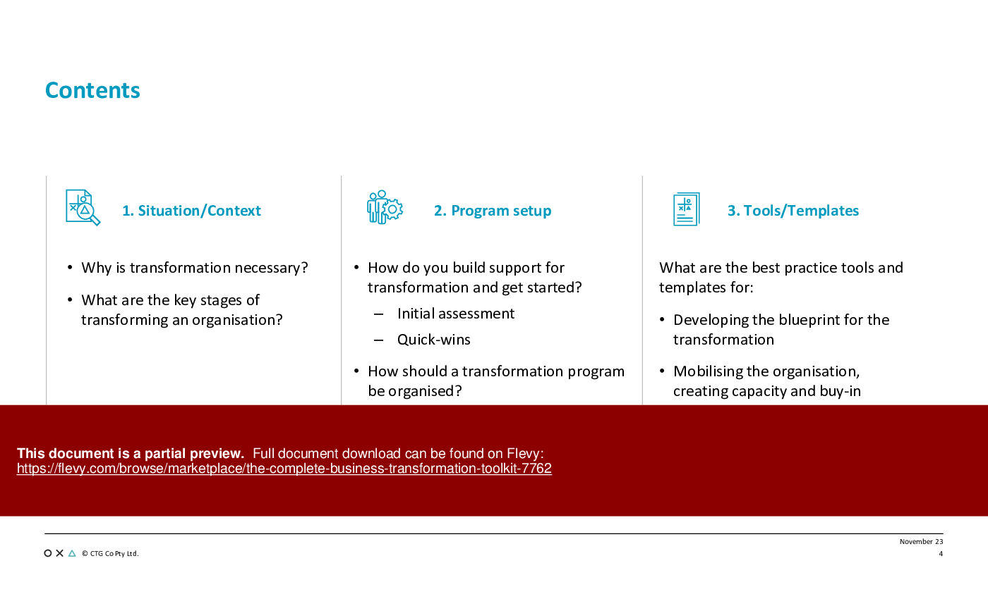 The Complete Business Transformation Toolkit (91-slide PPT PowerPoint presentation (PPTX)) Preview Image