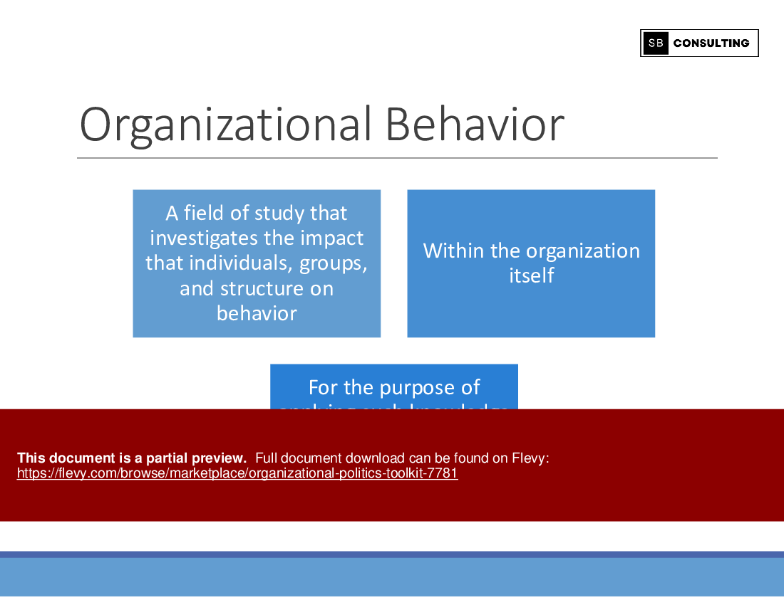 Organizational Politics Toolkit (174-slide PPT PowerPoint presentation (PPTX)) Preview Image