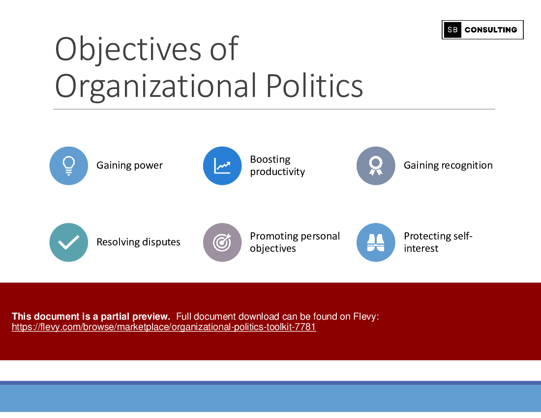 Organizational Politics Toolkit (174-slide PPT PowerPoint presentation (PPTX)) Preview Image