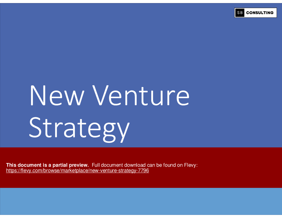 New Venture Strategy (107-slide PPT PowerPoint presentation (PPTX)) Preview Image