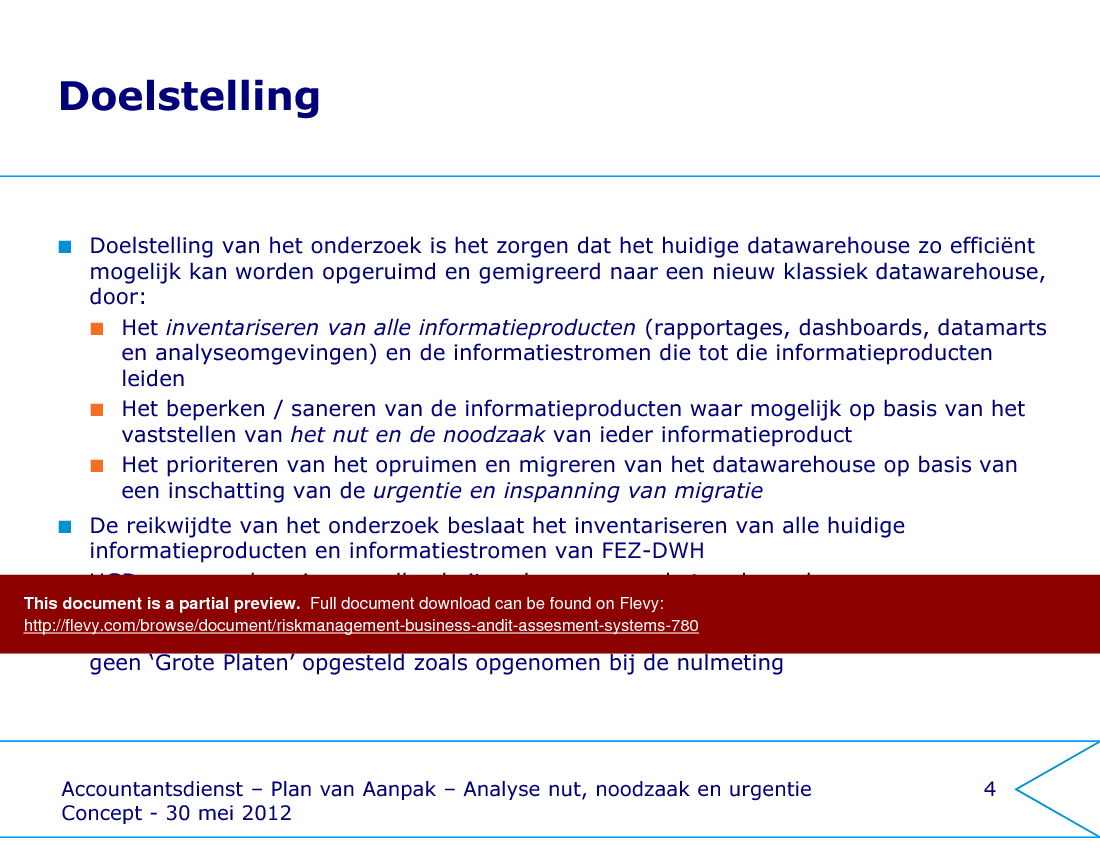 Riskmanagement (Business &  IT) assesment systems (Dutch) (16-slide PPT PowerPoint presentation (PPTX)) Preview Image