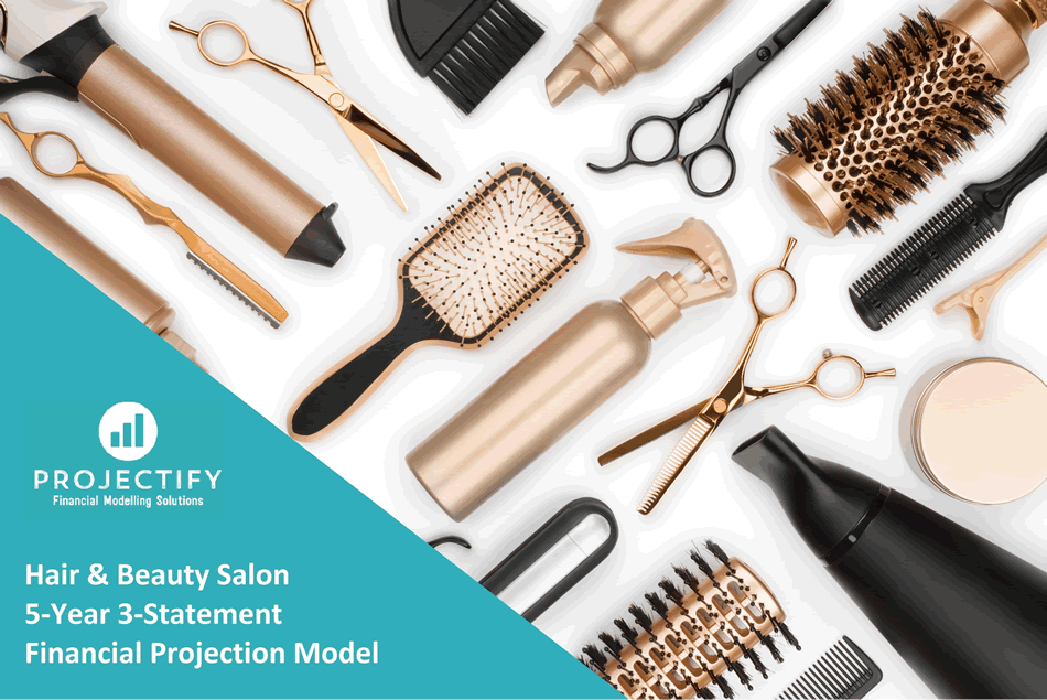 Hair & Beauty Salon 5-Year 3 Statement Financial Projection Model (Excel template (XLSX)) Preview Image