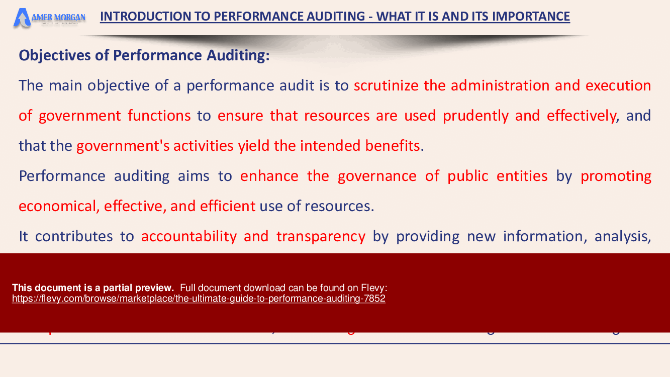 The Ultimate Guide to Performance Auditing (120-page PDF document) Preview Image