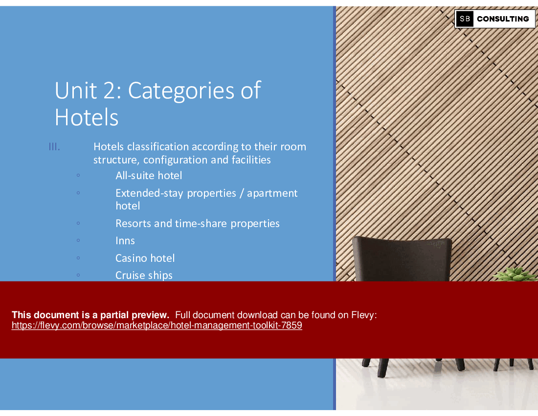 Hotel Management Toolkit (328-slide PPT PowerPoint presentation (PPTX)) Preview Image