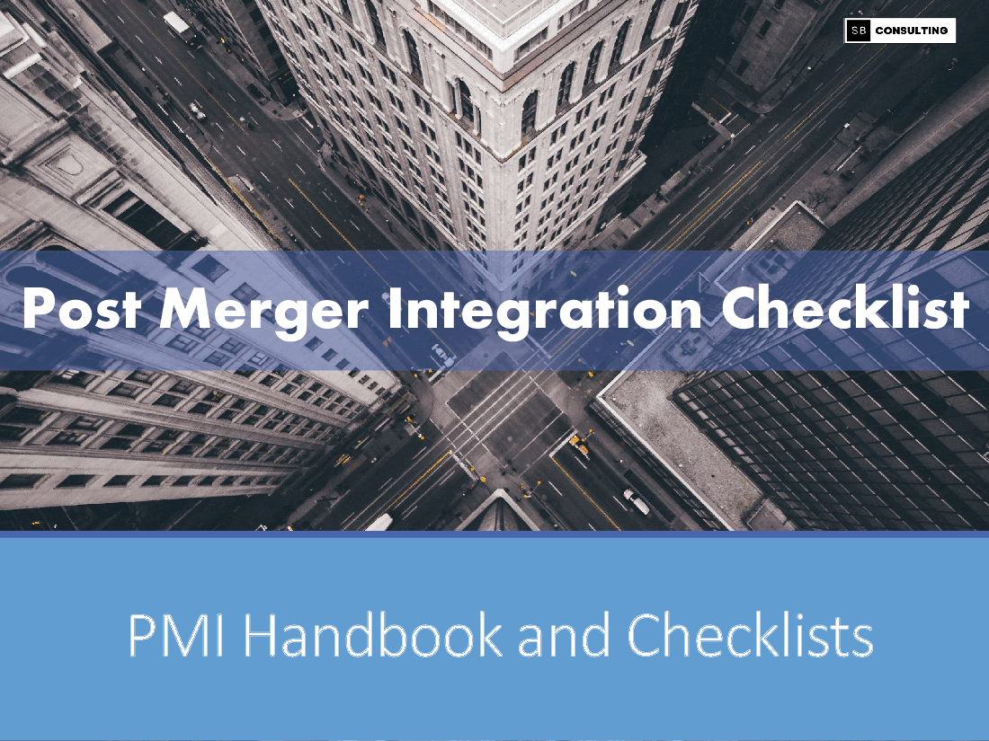 Post Merger Integration (PMI) Checklists (123-slide PPT PowerPoint presentation (PPTX)) Preview Image