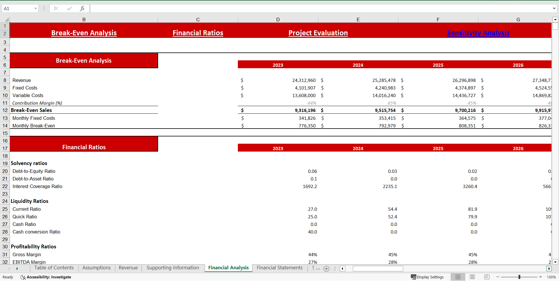 Strawberry Farming Excel Financial Model Projection Template (Excel template (XLSX)) Preview Image