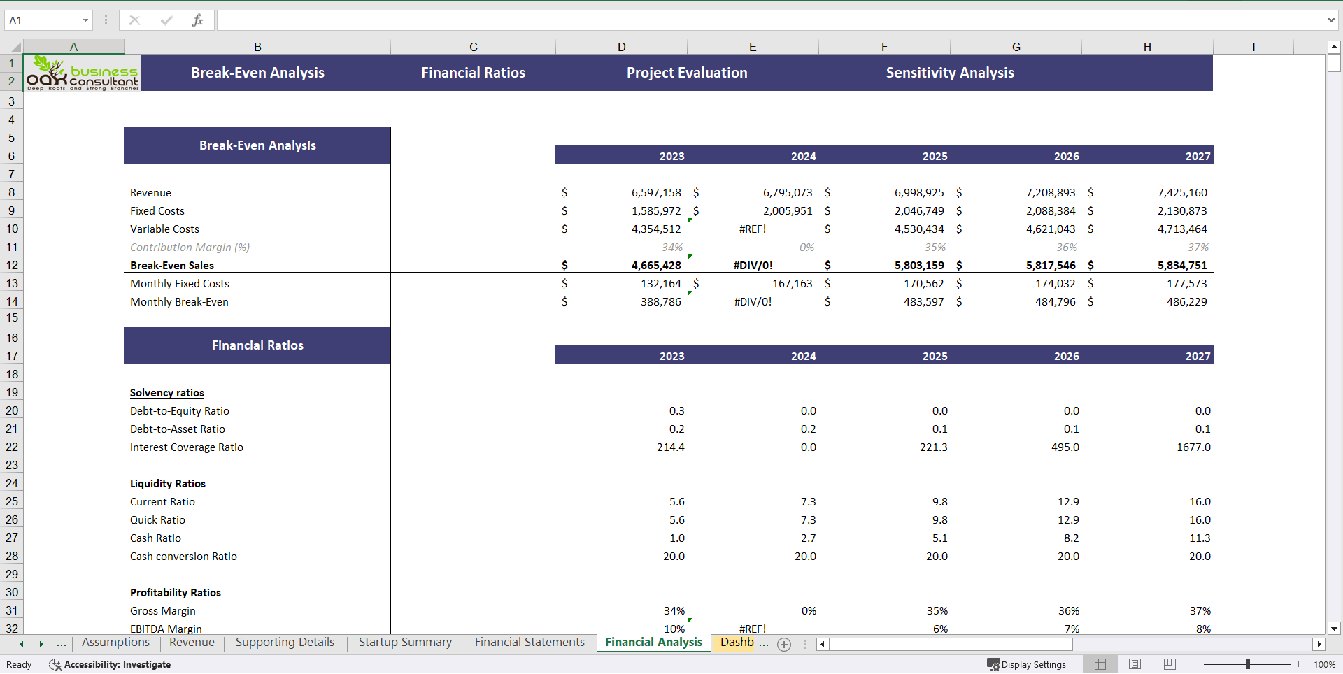 Corn Farming Financial Model Excel Projection Template (Excel template (XLSX)) Preview Image