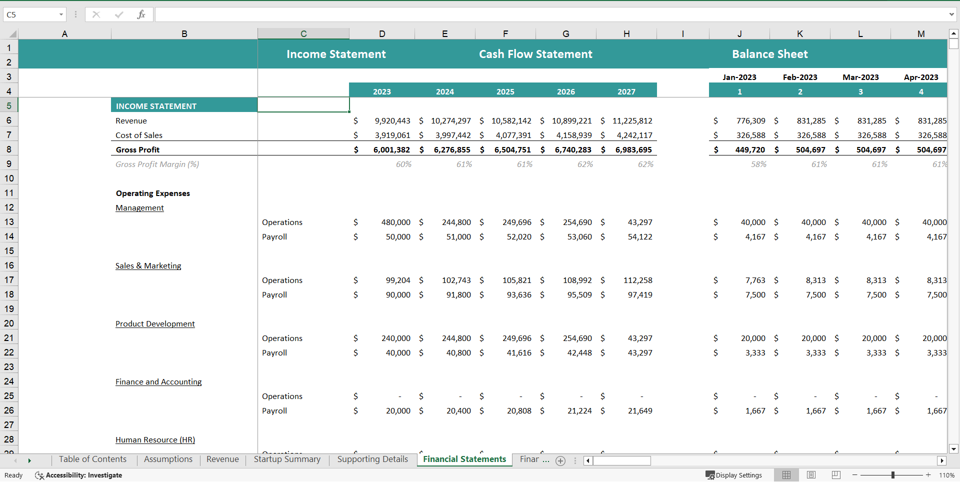 Bean Farming Financial Model Excel Projection Template (Excel template (XLSX)) Preview Image