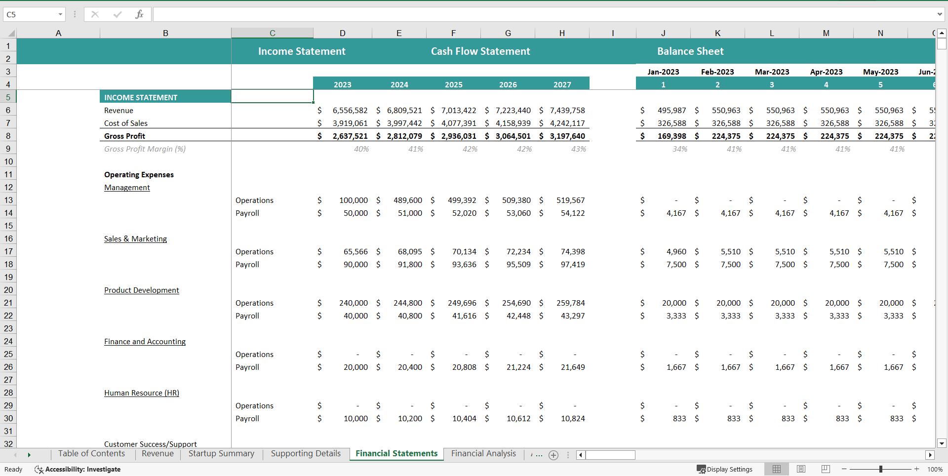 Rice Farming Financial Model Excel Projection Template (Excel template (XLSX)) Preview Image