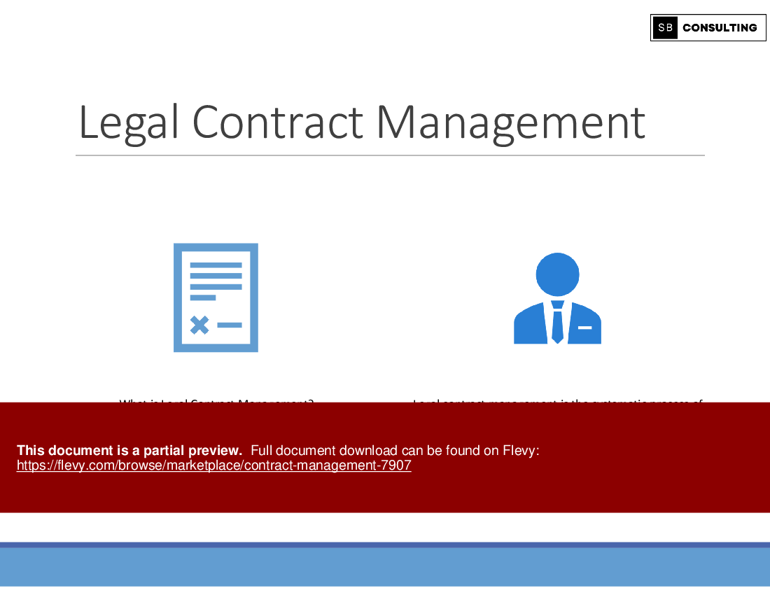 Contract Management (98-slide PPT PowerPoint presentation (PPTX)) Preview Image