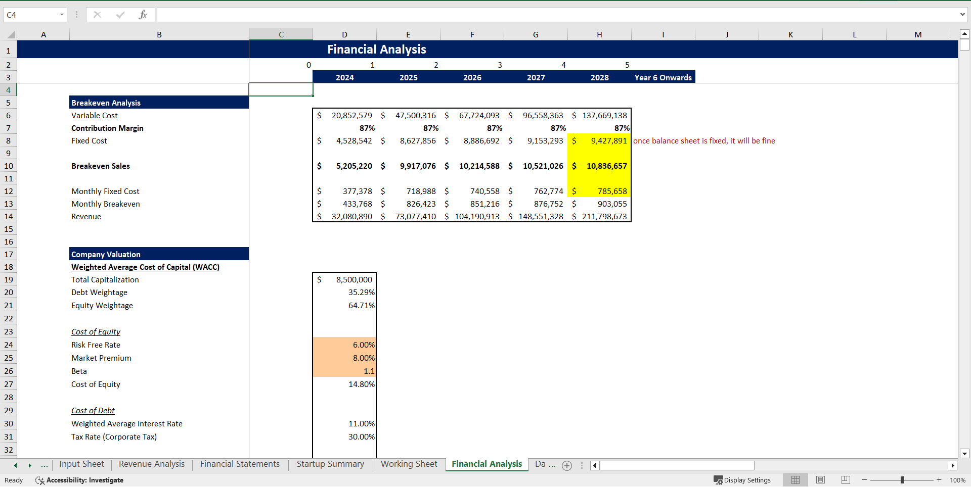 Vessel Voyage Excel Financial Model Projection Template (Excel template (XLSX)) Preview Image
