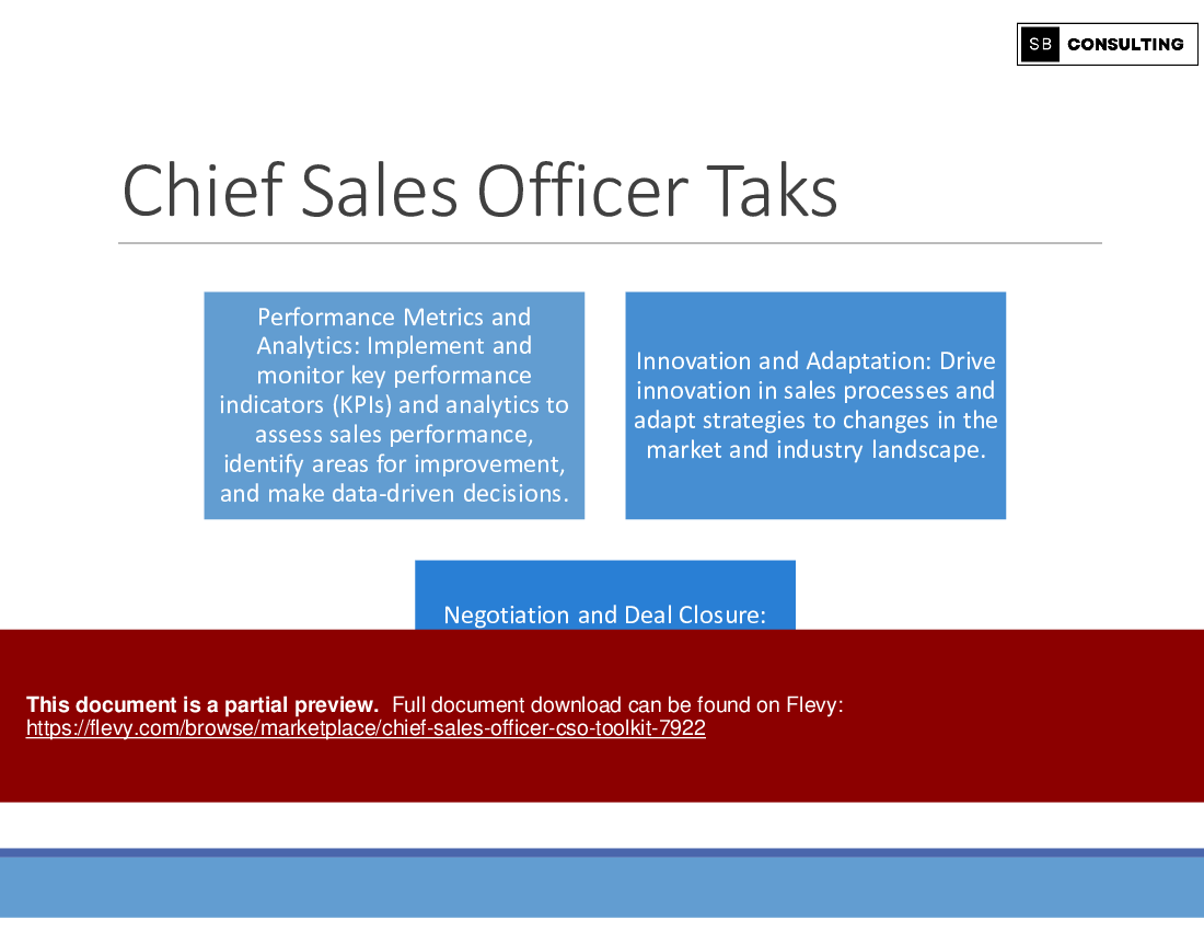 Chief Sales Officer (CSO) Toolkit (97-slide PPT PowerPoint presentation (PPTX)) Preview Image