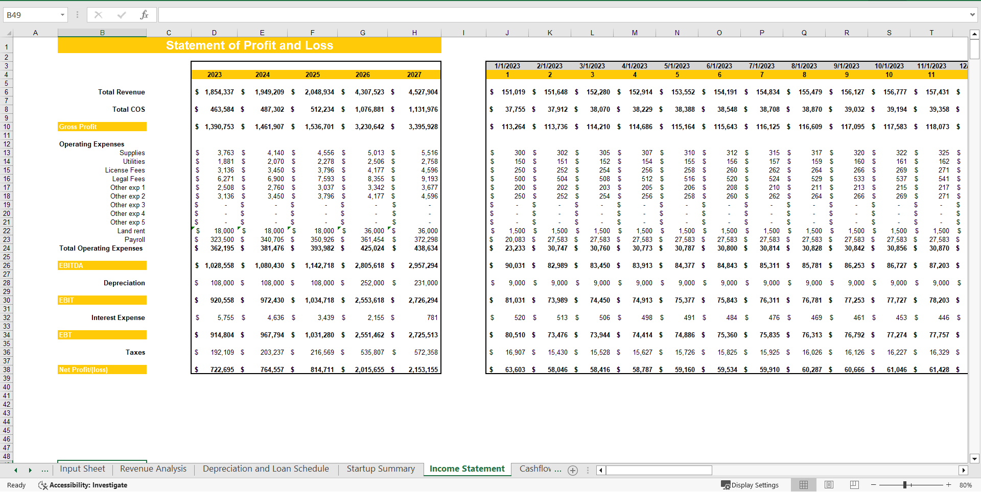 Solar Power Project Excel Financial Model (Excel template (XLSX)) Preview Image