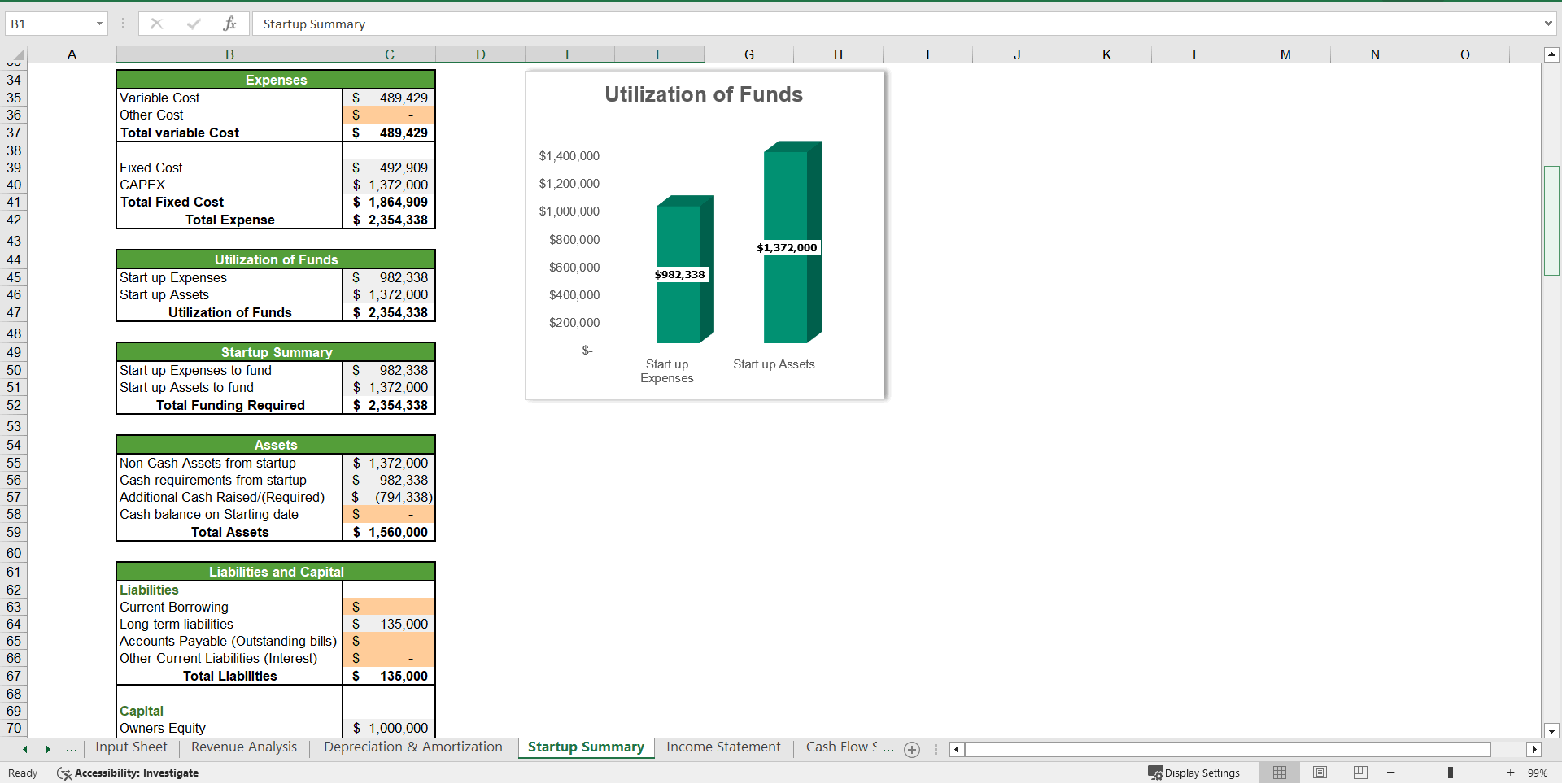 Logging Excel Financial Model (Excel template (XLSX)) Preview Image