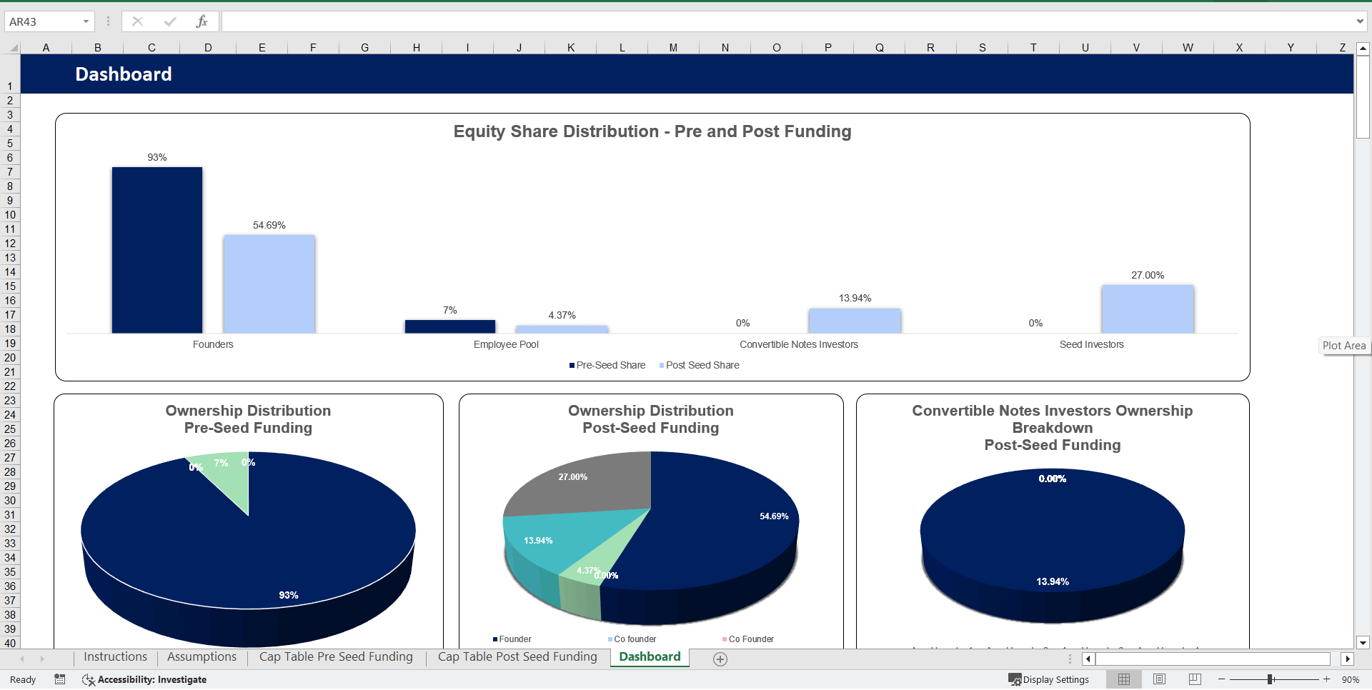 Convertible Note Calculator Excel Template (Excel template (XLSX)) Preview Image