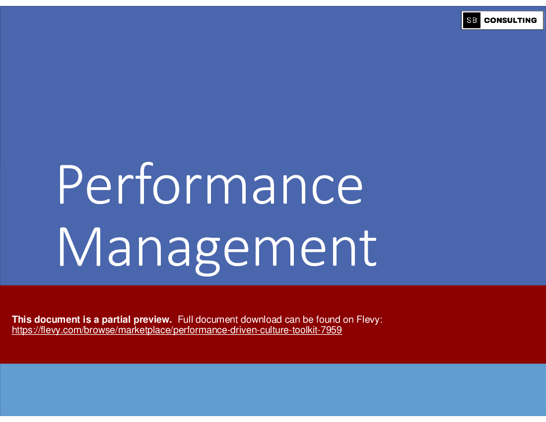 Performance-Driven Culture Toolkit (107-slide PPT PowerPoint presentation (PPTX)) Preview Image