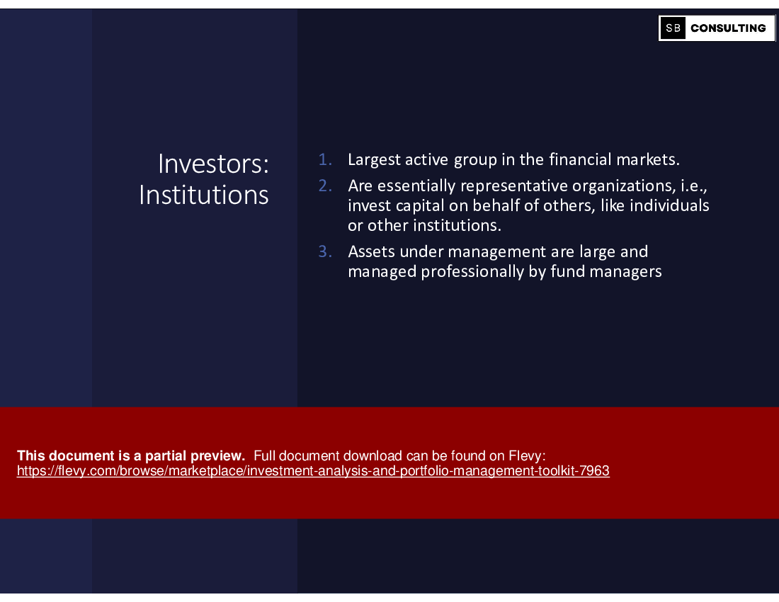 Investment Analysis & Portfolio Management Toolkit (313-slide PPT PowerPoint presentation (PPTX)) Preview Image