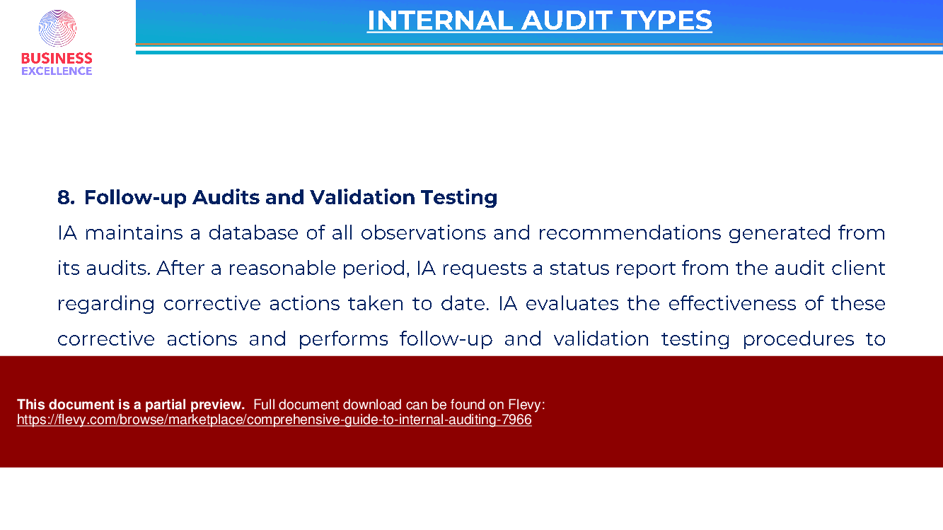 Best Practices for a Highly Effective Internal Audit (331-page PDF document) Preview Image