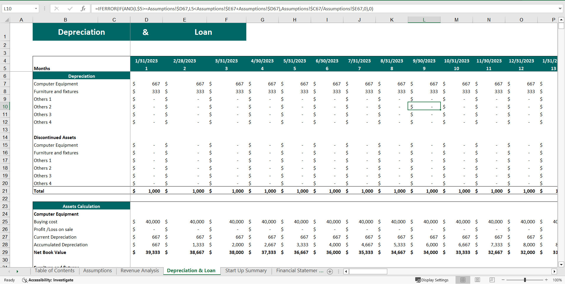 Bed-and-Breakfast Inn Financial Model Excel Template (Excel template (XLSX)) Preview Image