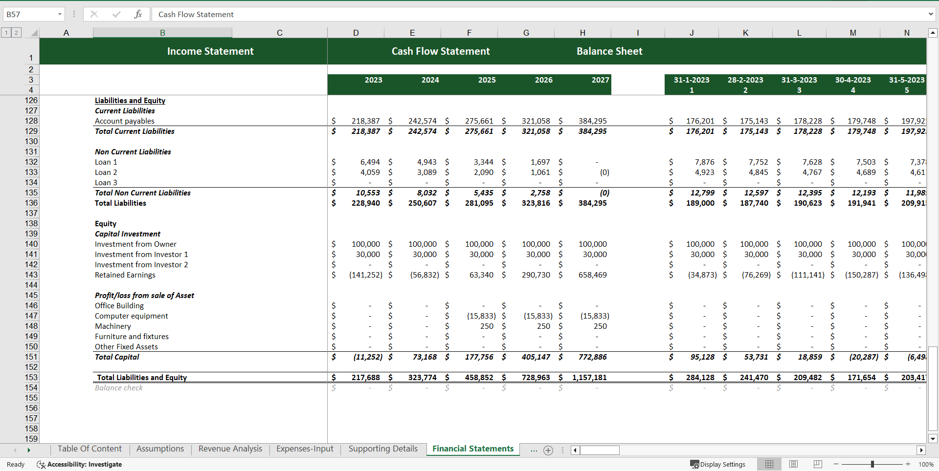 Casino Hotel Excel Financial Model (Excel template (XLSX)) Preview Image