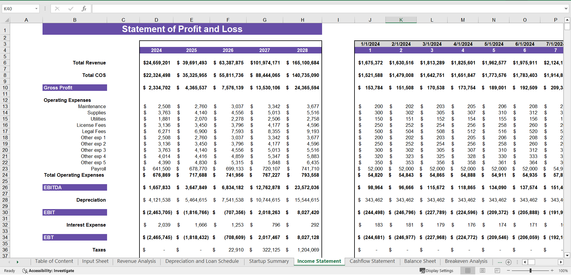 Energy Storage Excel Financial Model (Excel template (XLSX)) Preview Image