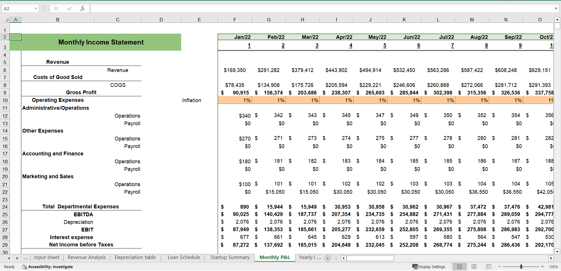 Book Store Excel Financial Model (Excel template (XLSX)) Preview Image
