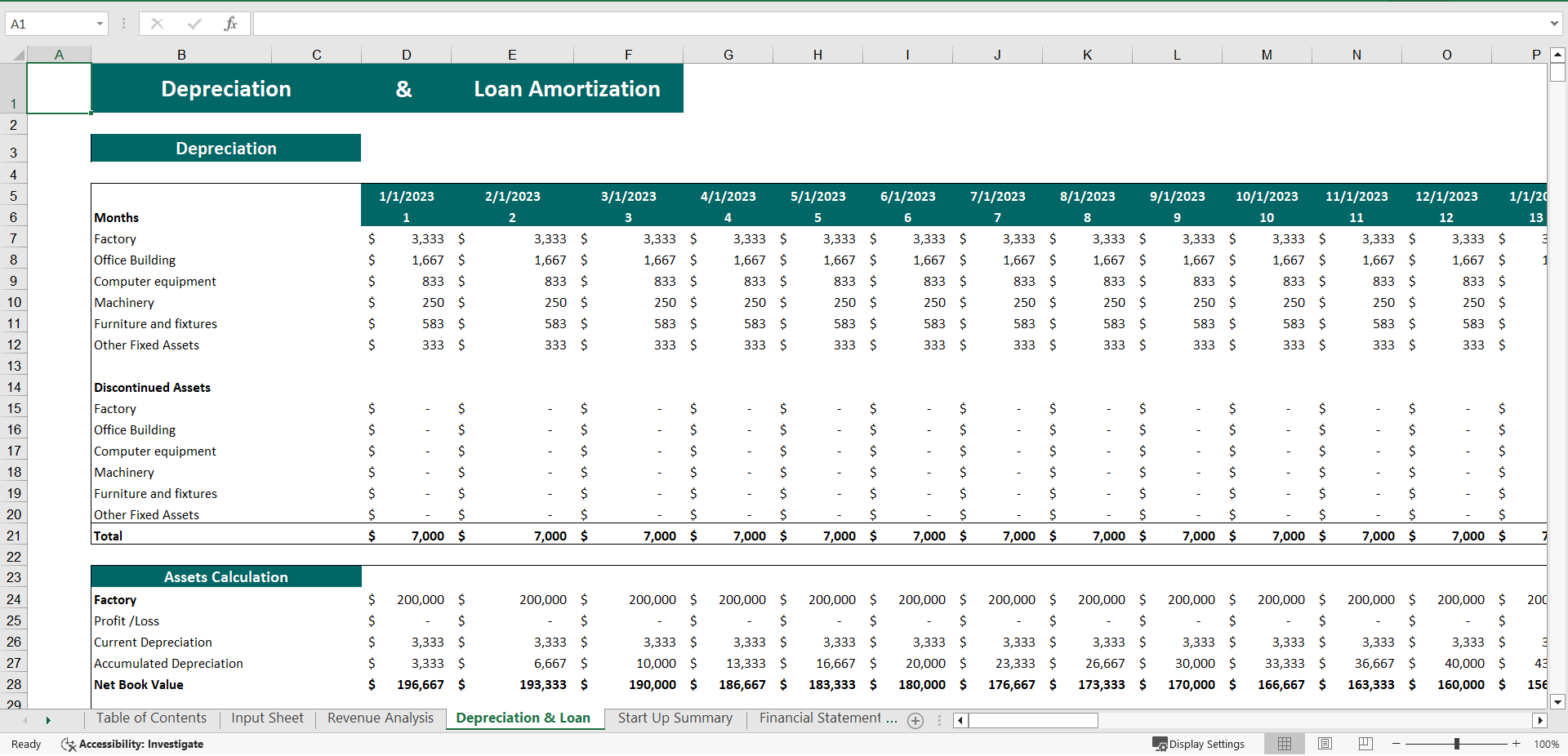 Electric Bike Dealer Excel Financial Model (Excel template (XLSX)) Preview Image