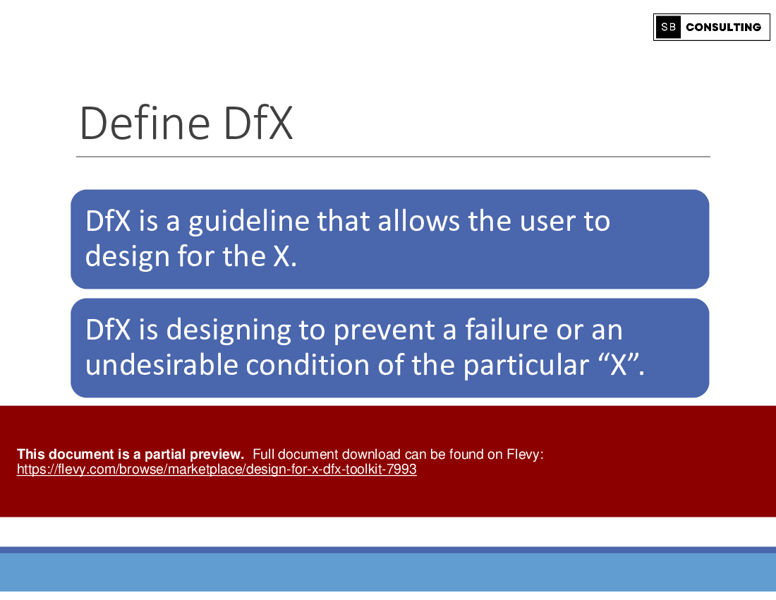 Design for X (DfX) Toolkit (125-slide PPT PowerPoint presentation (PPTX)) Preview Image