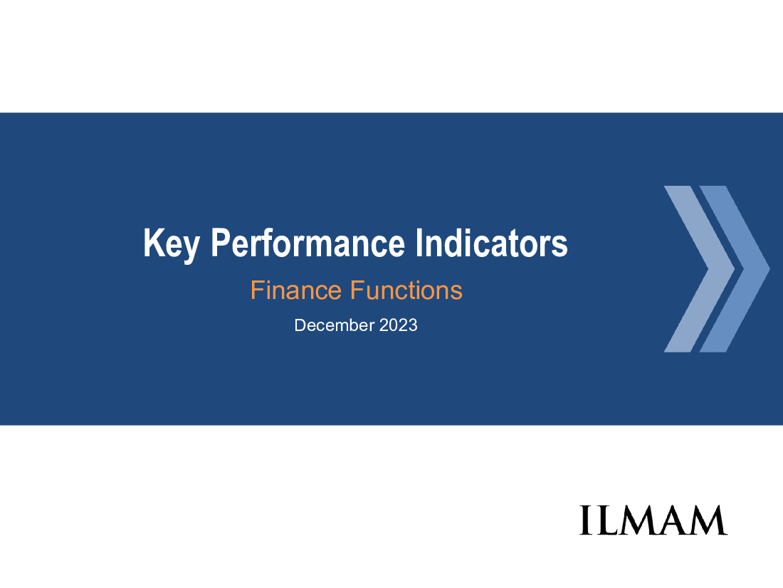 Key Performance Indicators (KPIs) | Finance Functions