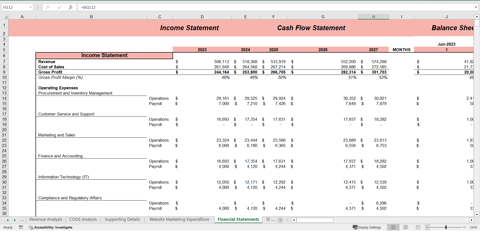 Pet Store Excel Financial Model (Excel template (XLSX)) Preview Image