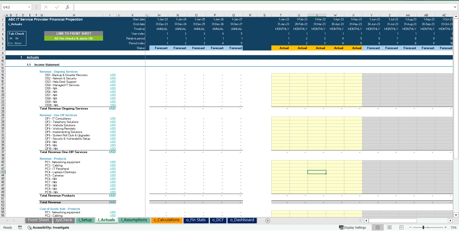 Vending Machine Business 5-Year 3 Statement Financial Projection Model (Excel template (XLSX)) Preview Image