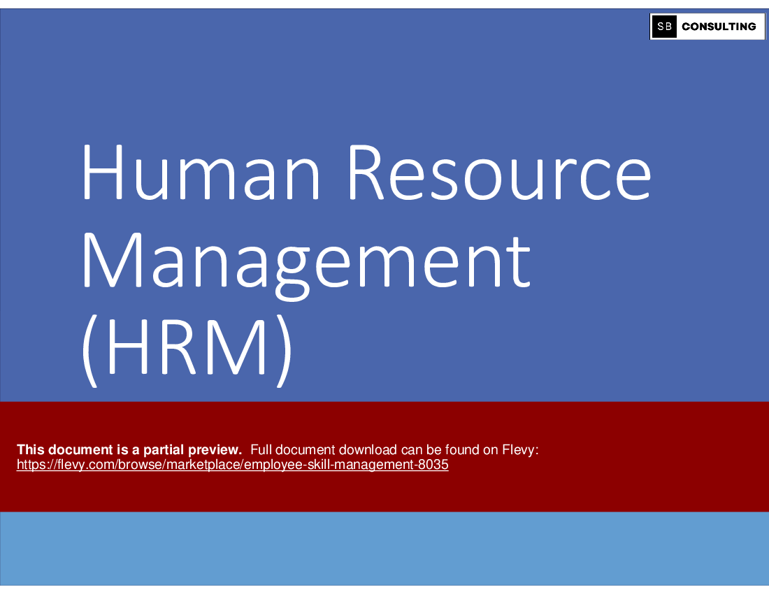 Employee Skill Management (117-slide PPT PowerPoint presentation (PPTX)) Preview Image