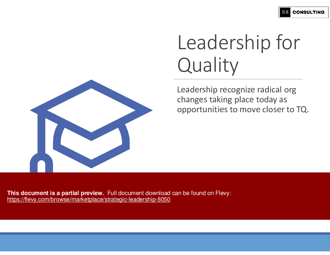 Strategic Leadership (138-slide PPT PowerPoint presentation (PPTX)) Preview Image