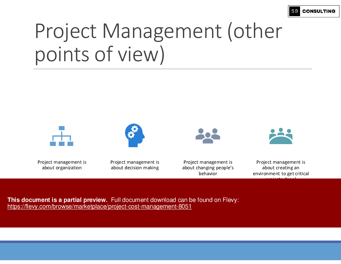 Project Cost Management (107-slide PPT PowerPoint presentation (PPTX)) Preview Image