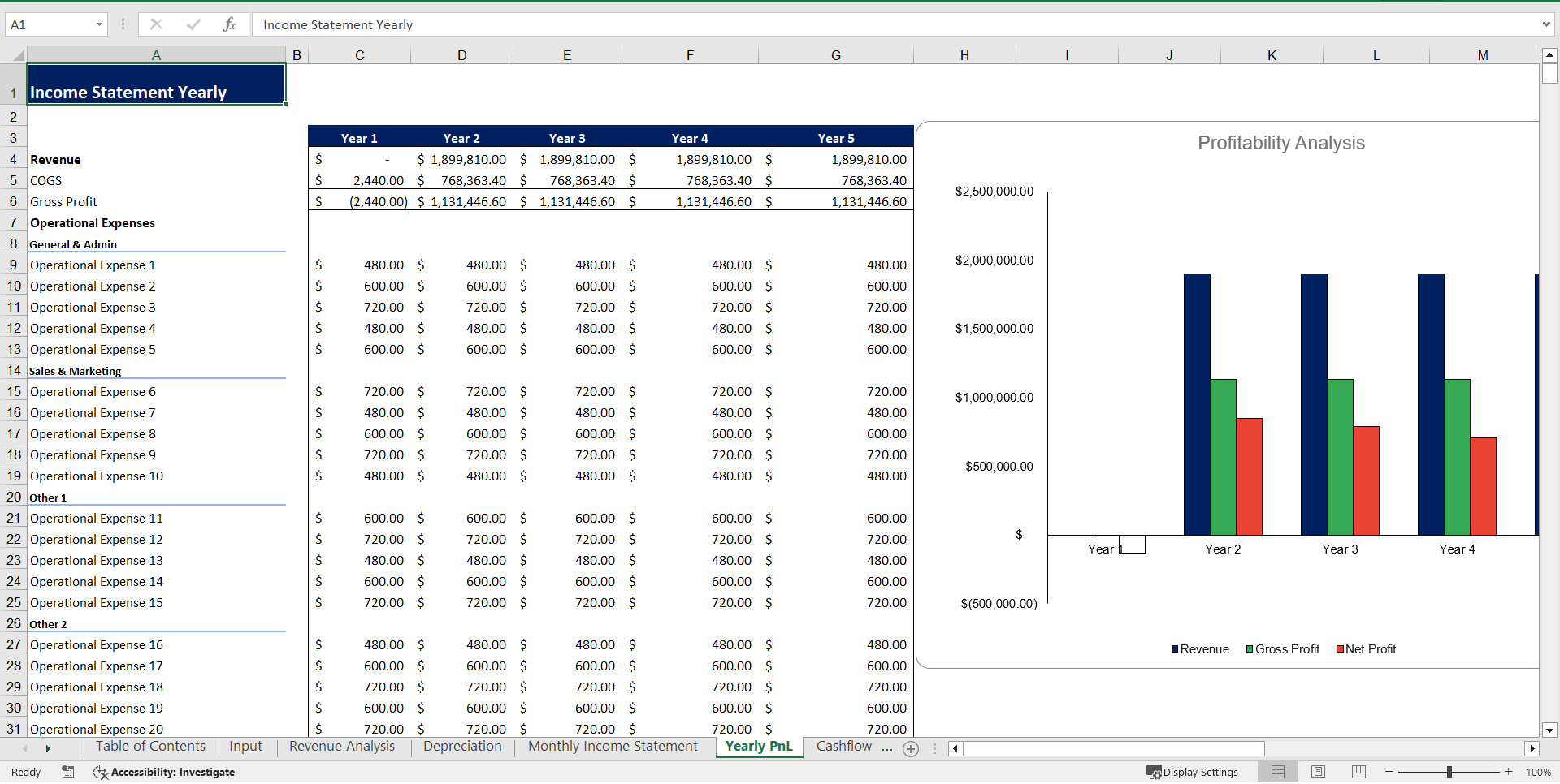 AI Services Excel Financial Model Template (Excel template (XLSX)) Preview Image