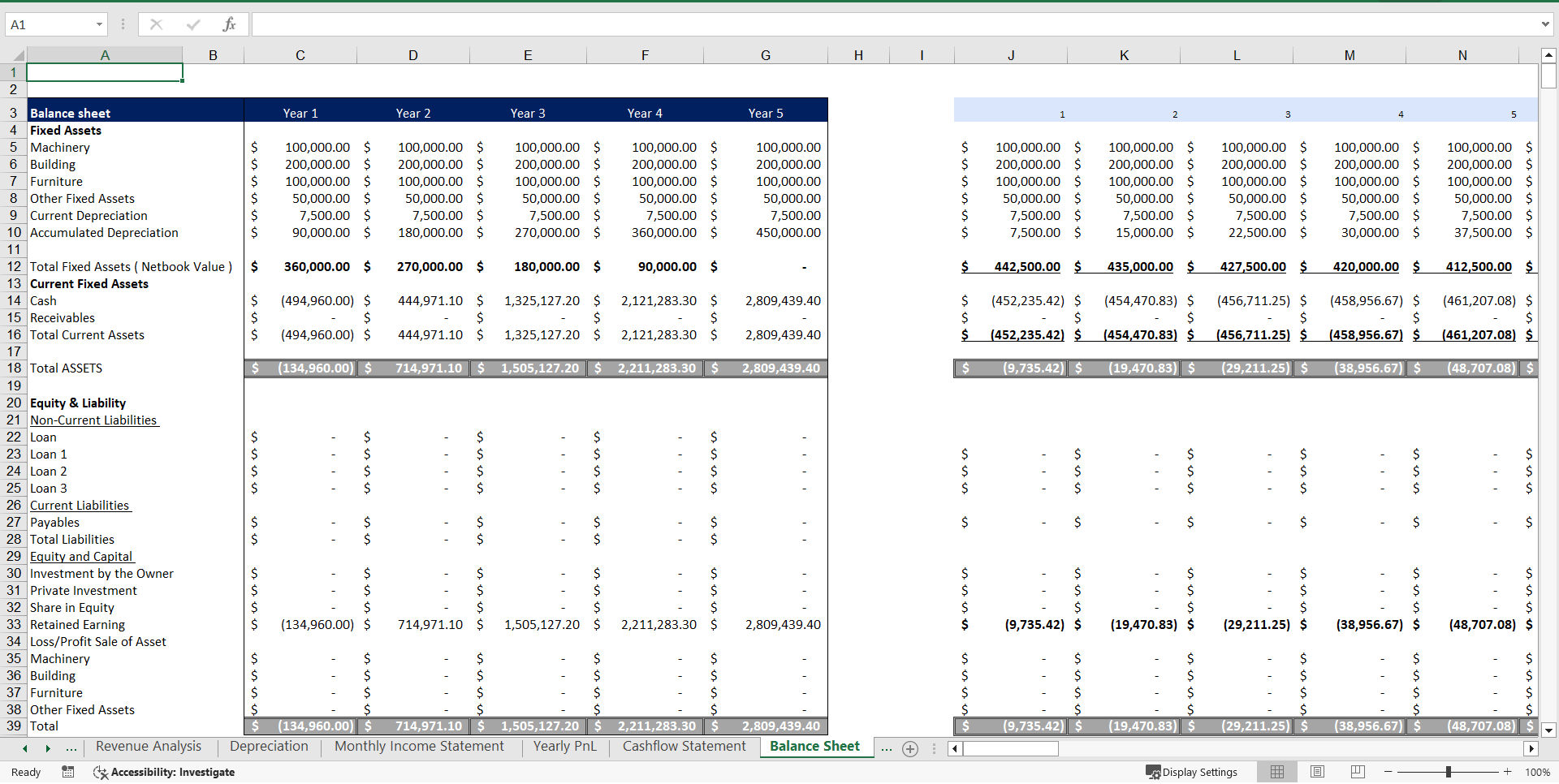 AI Services Excel Financial Model Template (Excel template (XLSX)) Preview Image