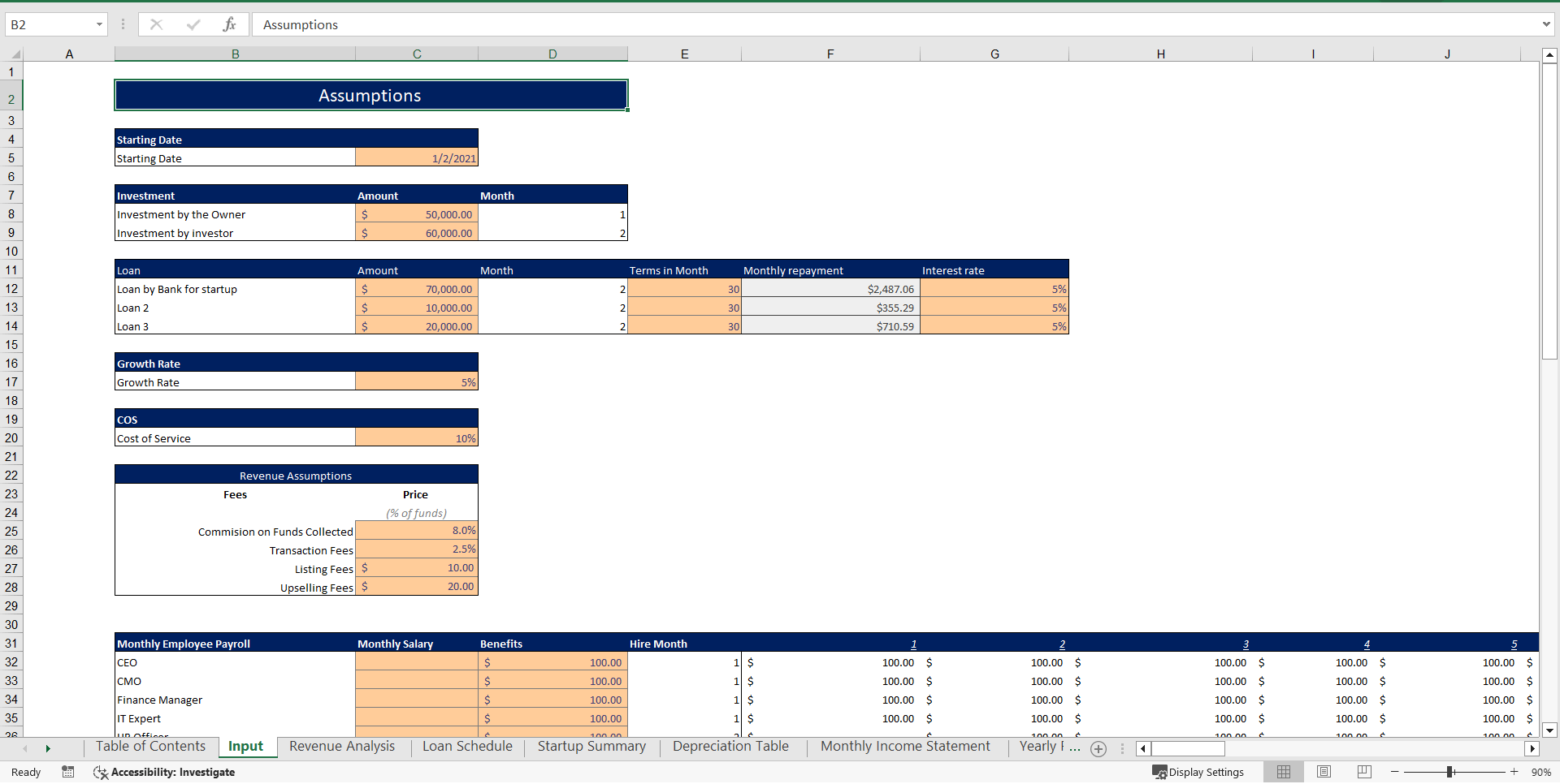 Crowdfunding Marketplace Excel Financial Model Template (Excel template (XLSX)) Preview Image